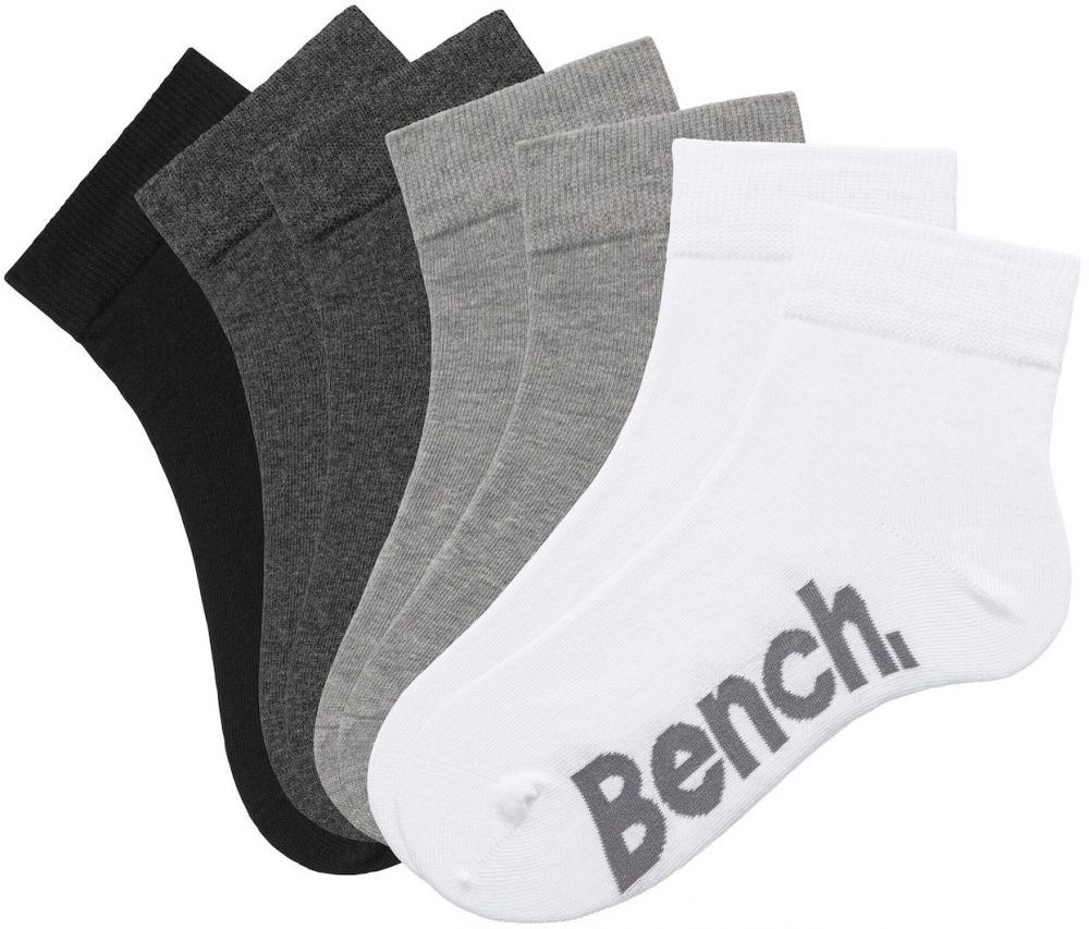 BENCH Ponožky  tmavosivá / sivá melírovaná / čierna / biela