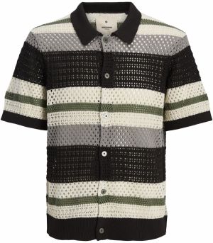 Jack & Jones Premium Kardigán 'JPRBluwilmer'  sivá / olivová / čierna / prírodná biela