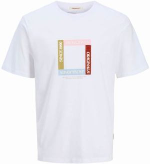 JACK & JONES Tričko  olivová / ružová / červená / biela