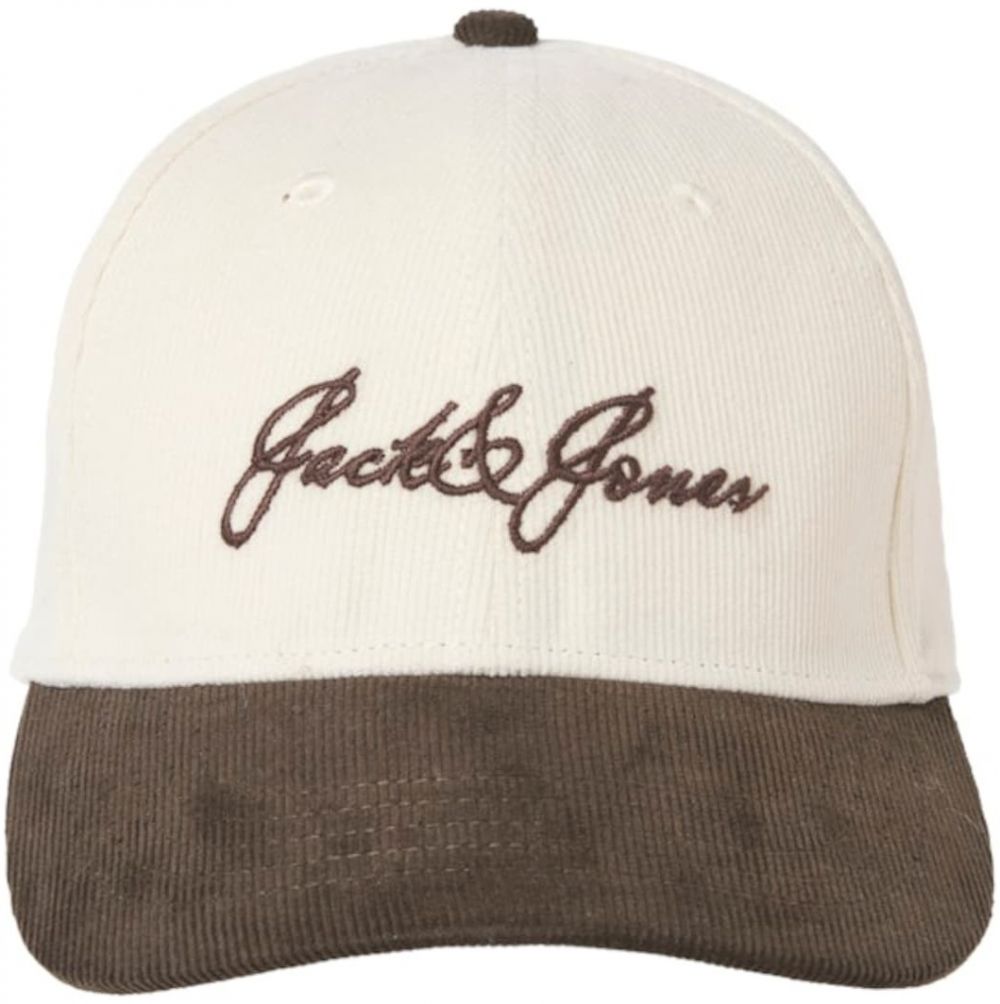 JACK & JONES Čiapka  čokoládová / biela ako vlna