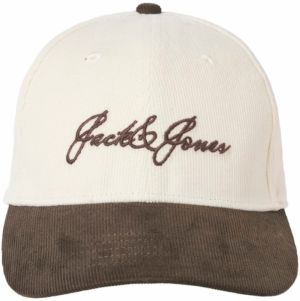 JACK & JONES Čiapka  čokoládová / biela ako vlna