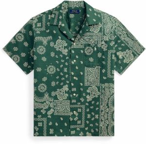 Polo Ralph Lauren Košeľa  tmavozelená / šedobiela