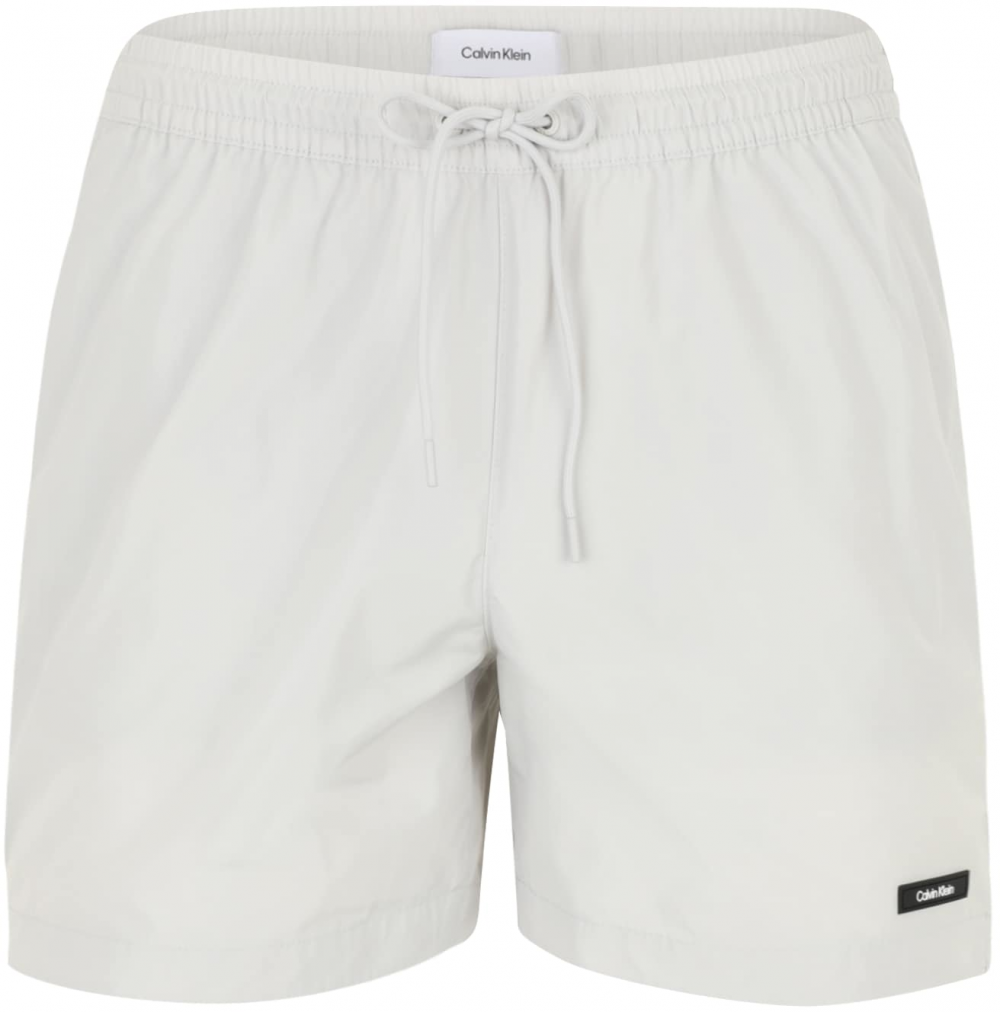 Calvin Klein Swimwear Plavecké šortky  svetlosivá / čierna