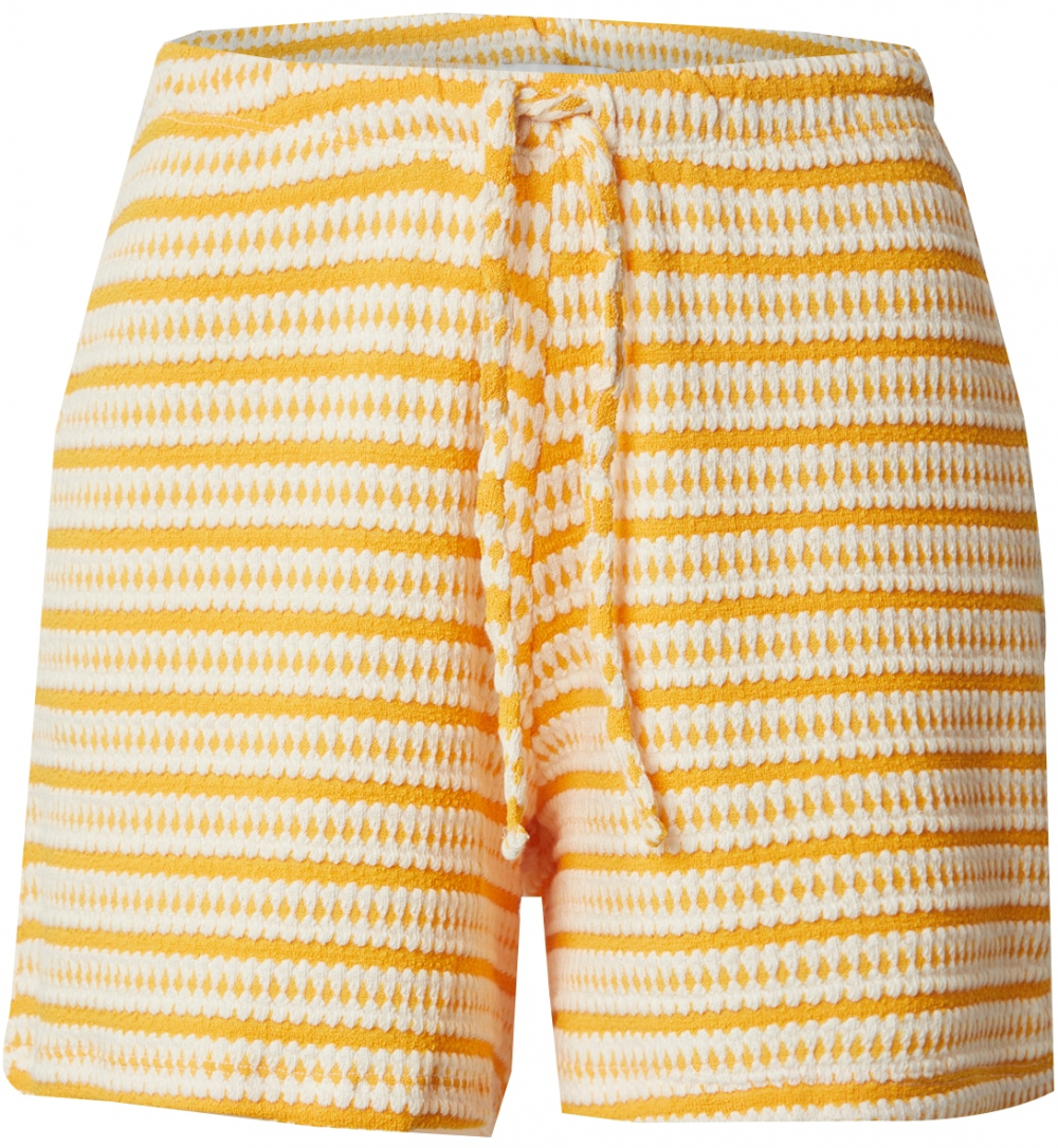 TOPSHOP Nohavice  oranžová / biela