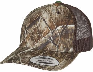 Flexfit Čiapka 'YP Classcis RealTree Camo Retro'  krémová / tmavošedá / biela