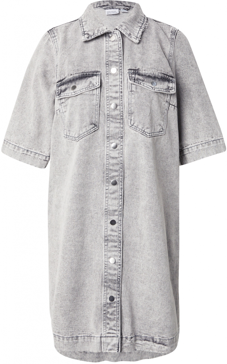 VERO MODA Košeľové šaty  sivý denim