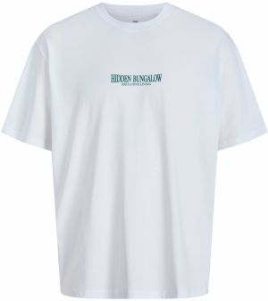 JACK & JONES Tričko 'JORWOWIE'  tmavozelená / tmavofialová / červená / biela