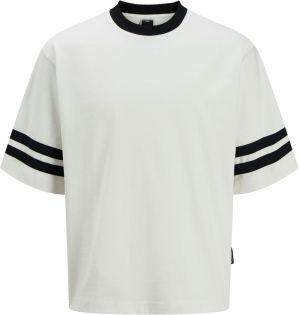 JACK & JONES Tričko 'JCORETREAT'  čierna / biela