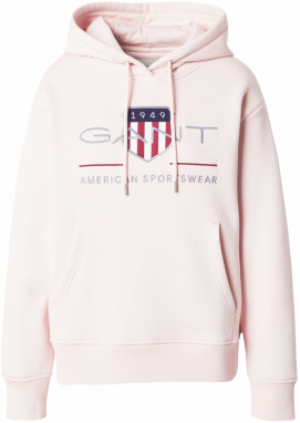 GANT Mikina  tmavomodrá / striebornosivá / rosé / červená
