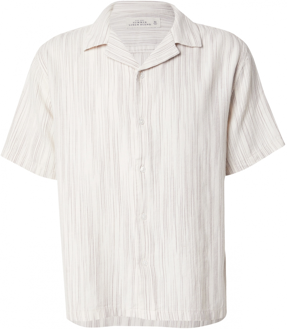 Abercrombie & Fitch Košeľa  krémová / antracitová