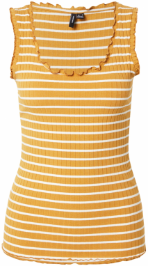 VERO MODA Top 'VMSEA'  medová / biela