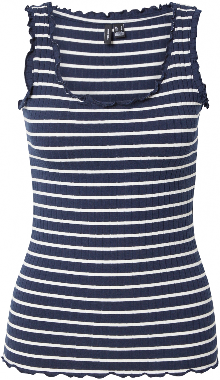 VERO MODA Top 'VMSEA'  námornícka modrá / biela