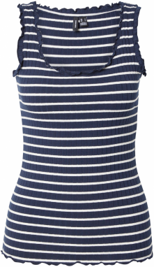 VERO MODA Top 'VMSEA'  námornícka modrá / biela