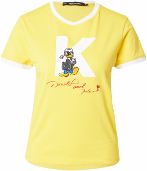 Karl Lagerfeld Tričko  žltá / červená / šedobiela