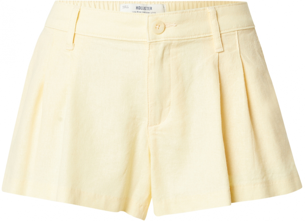 HOLLISTER Plisované nohavice 'LIVVY'  svetložltá