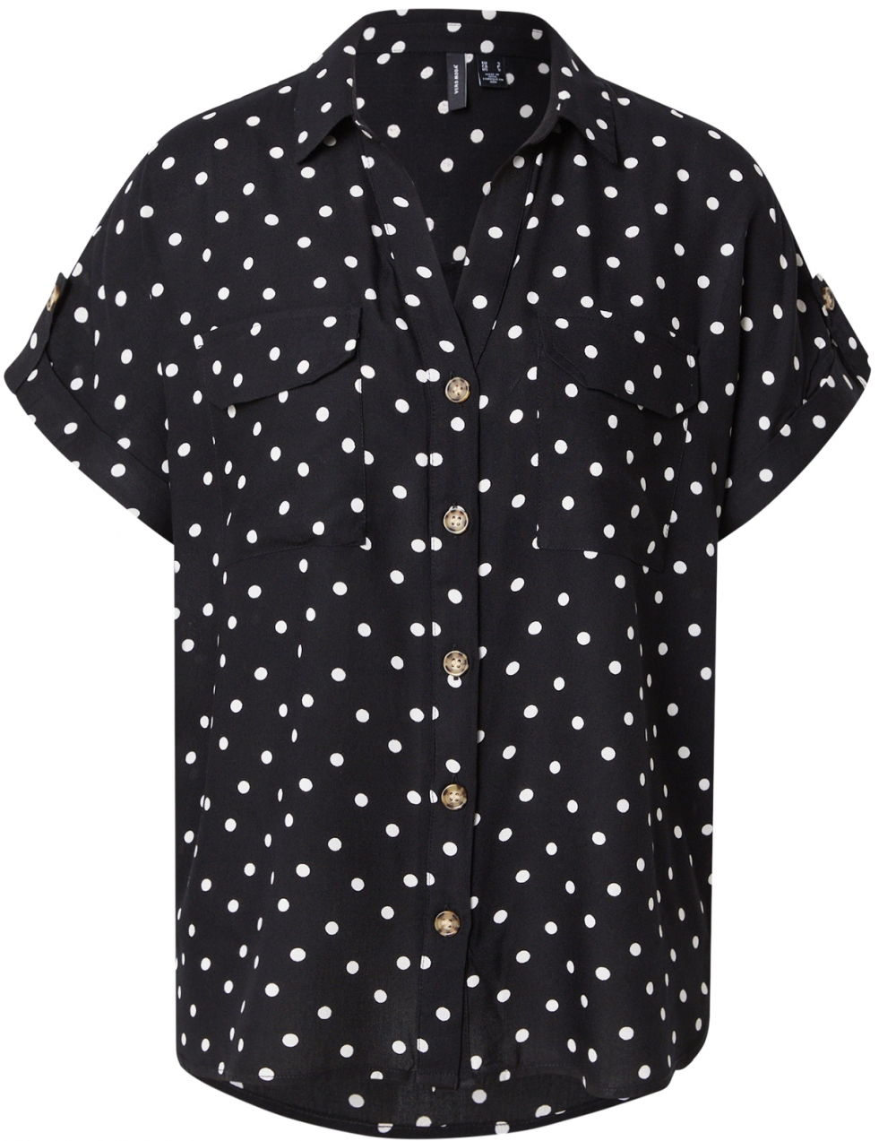 VERO MODA Blúzka 'VMBUMPY'  čierna / biela