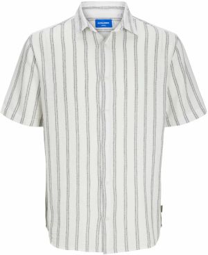 JACK & JONES Košeľa 'JORJoshua'  čierna / biela