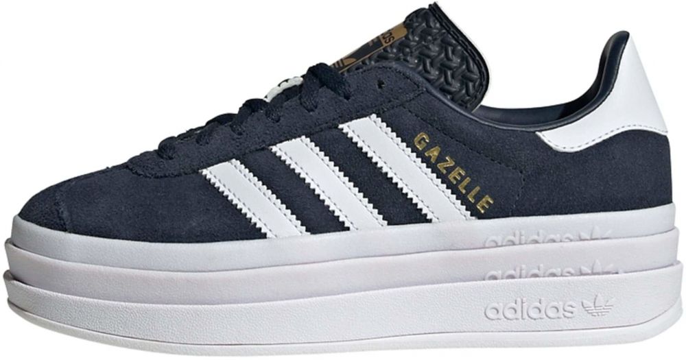 ADIDAS ORIGINALS Tenisky 'Gazelle Bold'  tmavomodrá / zlatá / biela