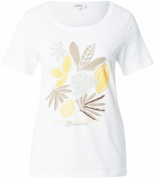 s.Oliver Tričko  hnedá / žltá / svetlosivá / biela