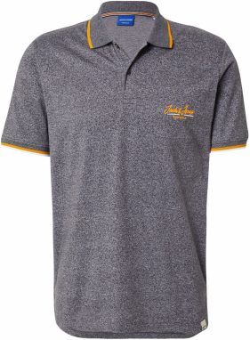 JACK & JONES Tričko 'JORTEN'  žltá / tmavosivá
