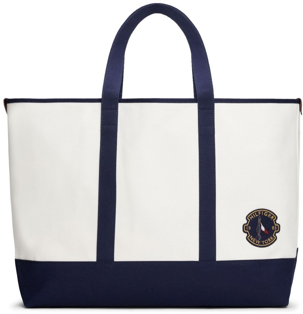 TOMMY HILFIGER Shopper  modrá / biela