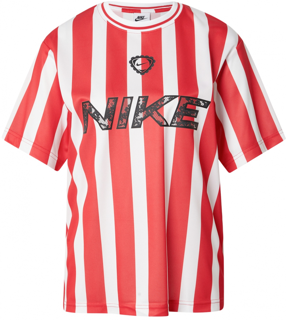Nike Sportswear Tričko  červená / čierna / biela