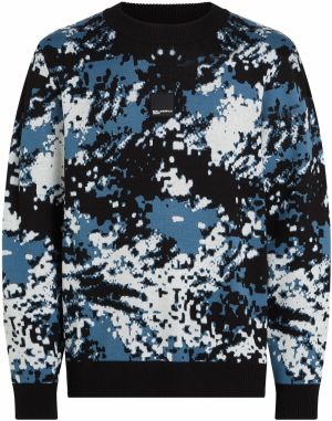 KARL LAGERFELD JEANS Sveter  námornícka modrá / čierna / biela