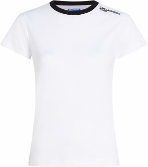 KARL LAGERFELD JEANS Tričko  čierna / biela