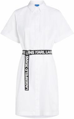 KARL LAGERFELD JEANS Šaty  čierna / biela
