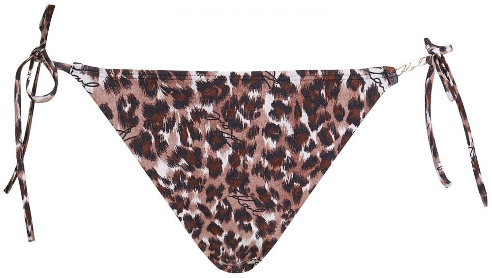 Karl Lagerfeld Bikinové nohavičky  tmavobéžová / hnedá / čierna / šedobiela