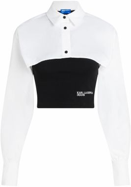 KARL LAGERFELD JEANS Blúzka  čierna / biela