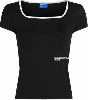 KARL LAGERFELD JEANS Tričko  čierna / biela