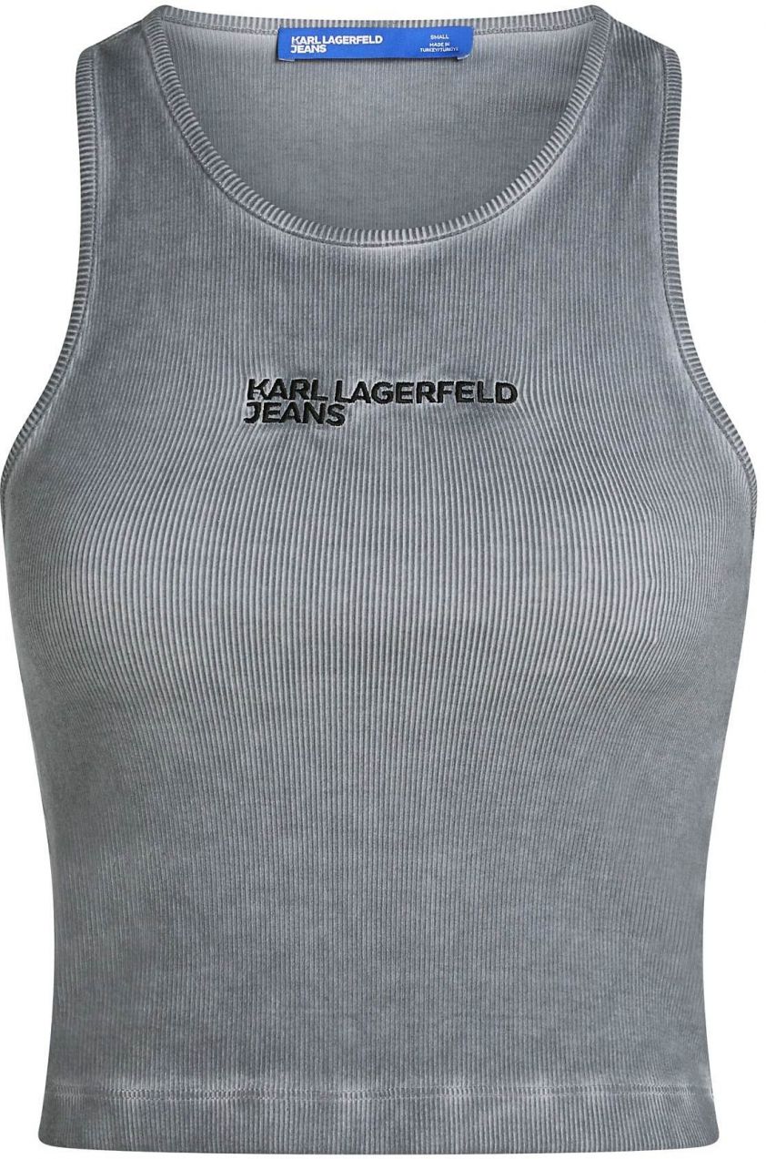 KARL LAGERFELD JEANS Top  sivá / čierna