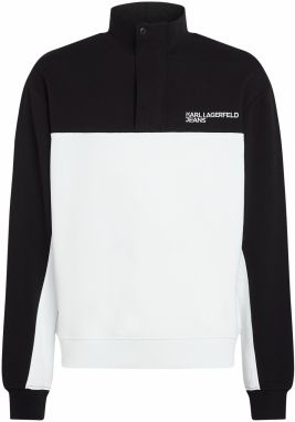 KARL LAGERFELD JEANS Mikina  čierna / biela