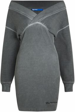 KARL LAGERFELD JEANS Šaty  sivá / čierna