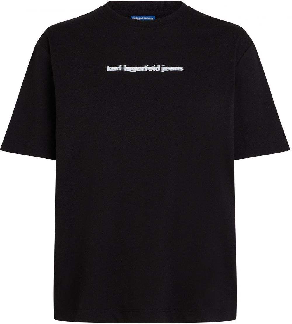 KARL LAGERFELD JEANS Tričko  čierna / biela