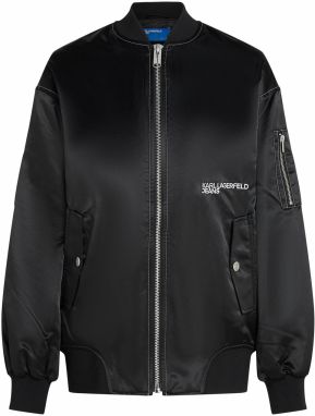 KARL LAGERFELD JEANS Prechodná bunda  čierna / biela