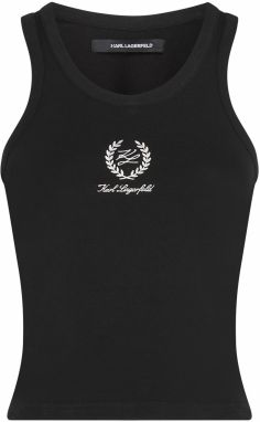 Karl Lagerfeld Top 'Hotel'  čierna / biela