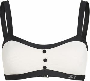 Karl Lagerfeld Bikinový top  čierna / biela