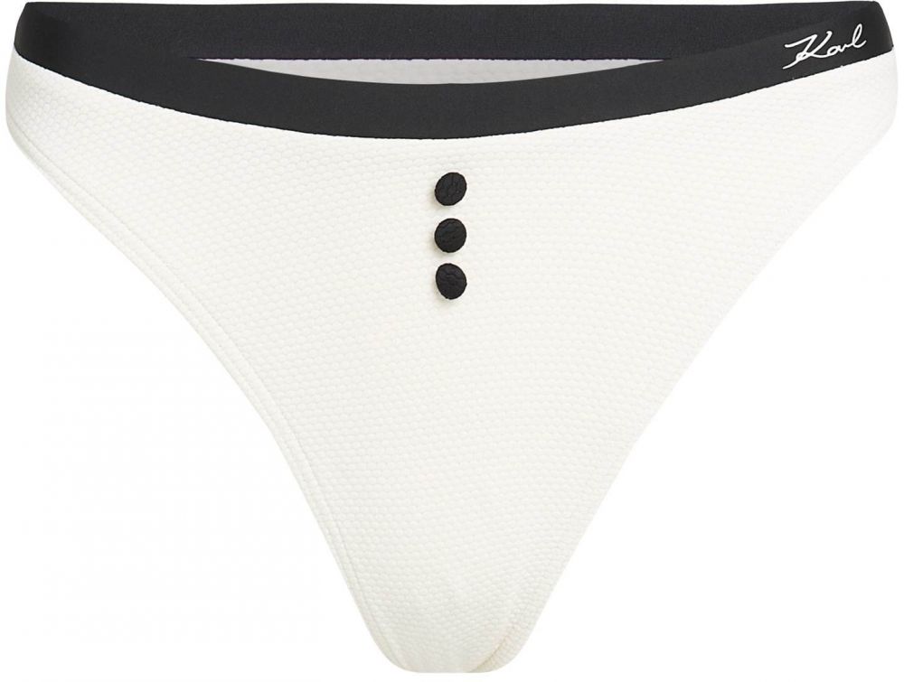 Karl Lagerfeld Bikinové nohavičky  čierna / šedobiela