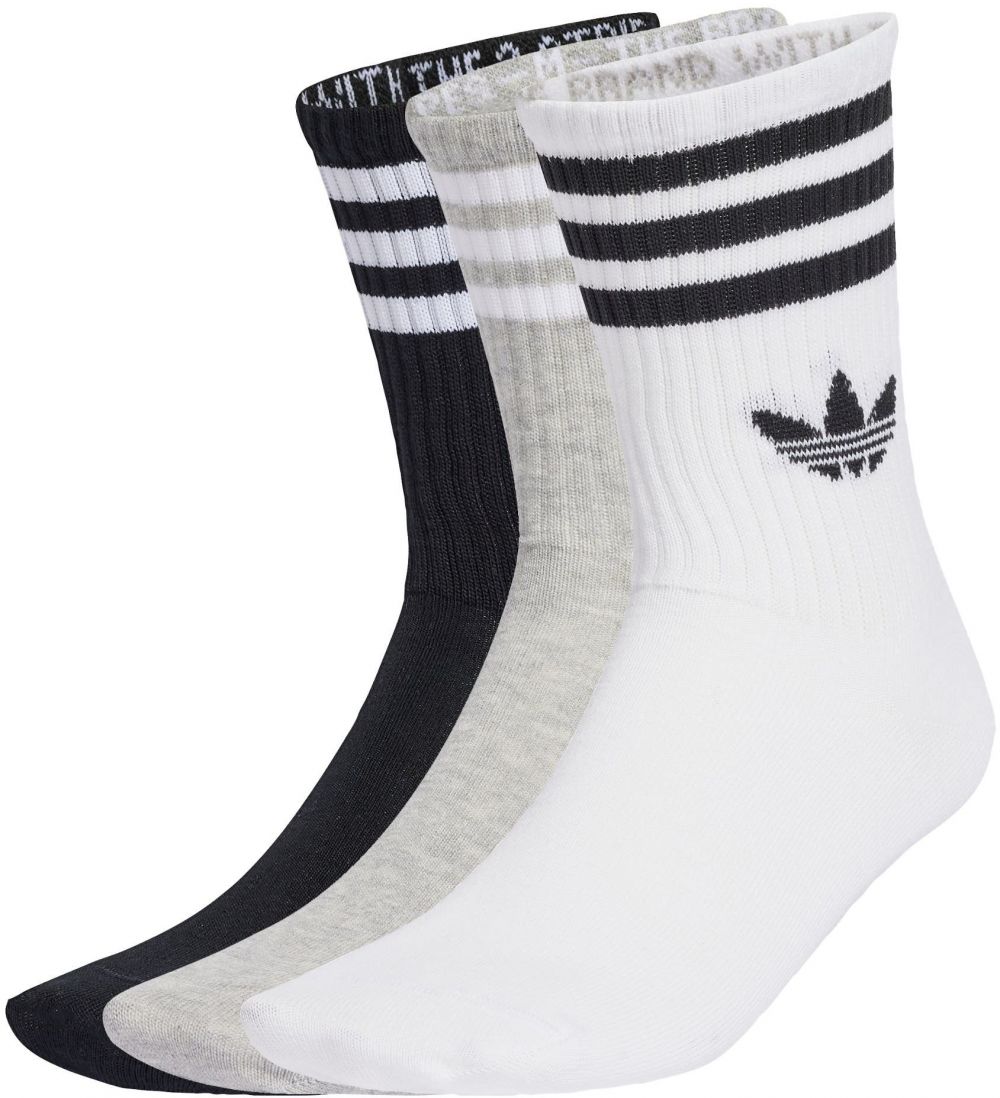 ADIDAS ORIGINALS Ponožky  sivá melírovaná / čierna / biela