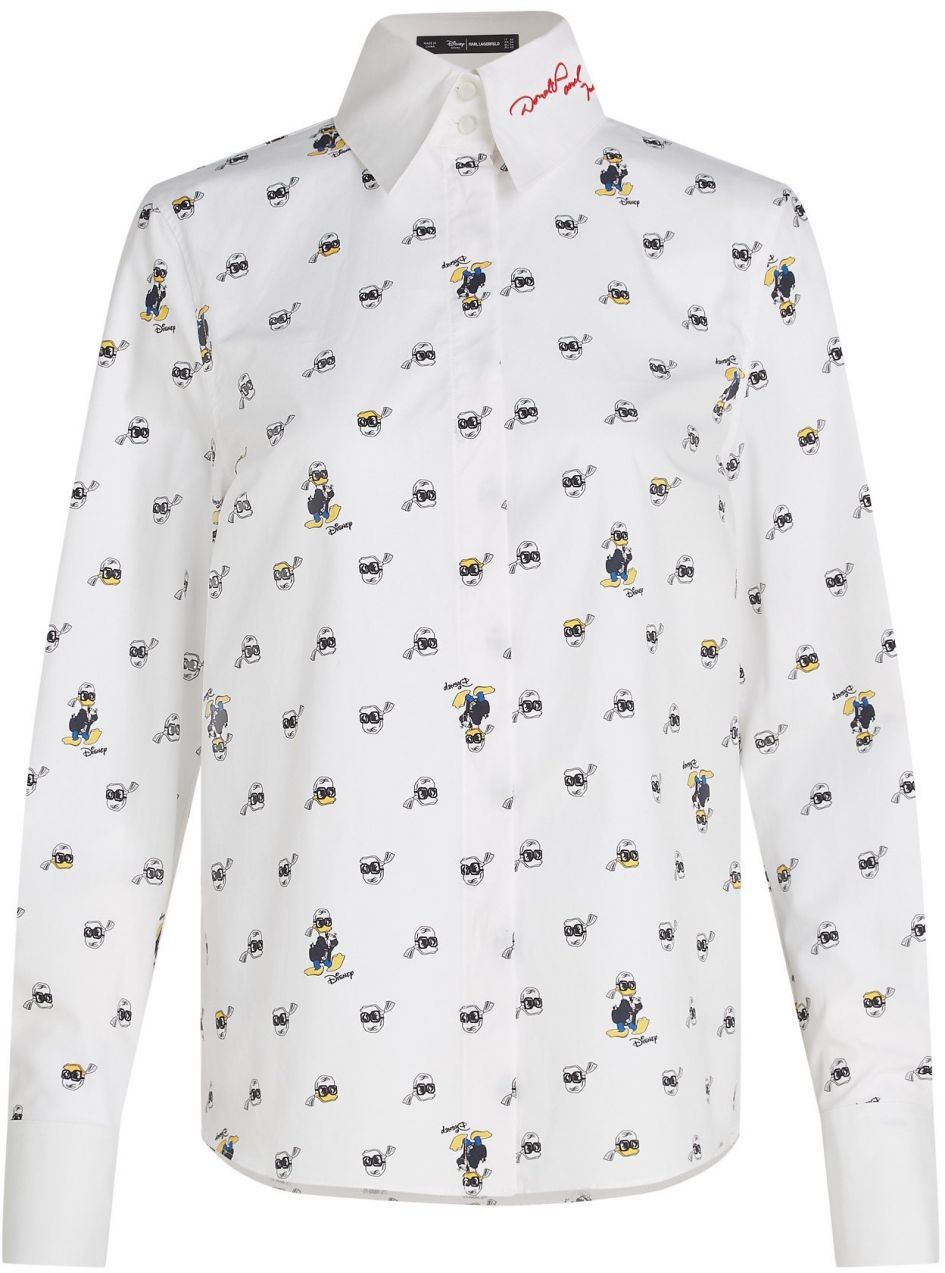 Karl Lagerfeld Blúzka 'Disney x Karl Lagerfeld'  modrá / žltá / čierna / biela