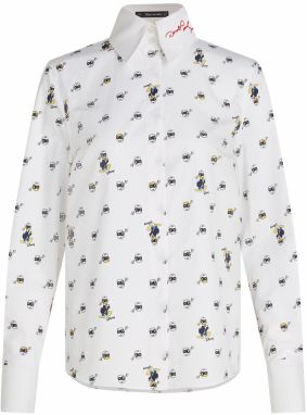 Karl Lagerfeld Blúzka 'Disney x Karl Lagerfeld'  modrá / žltá / čierna / biela