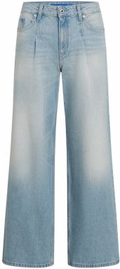 KARL LAGERFELD JEANS Plisované rifle  modrá denim