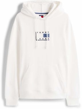 Tommy Jeans Mikina  svetlomodrá / tmavomodrá / biela