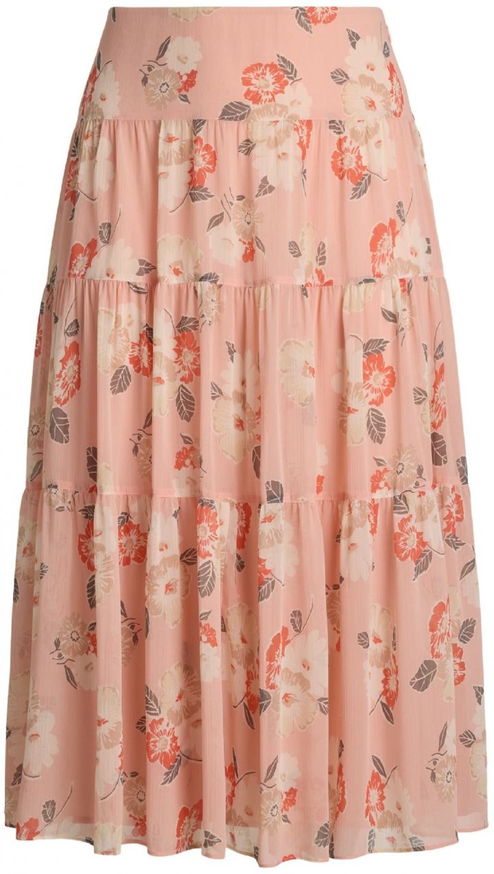 Lauren Ralph Lauren Plus Sukňa  krémová / antracitová / ružová / svetločervená