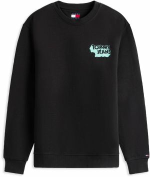 Tommy Jeans Mikina  mätová / čierna