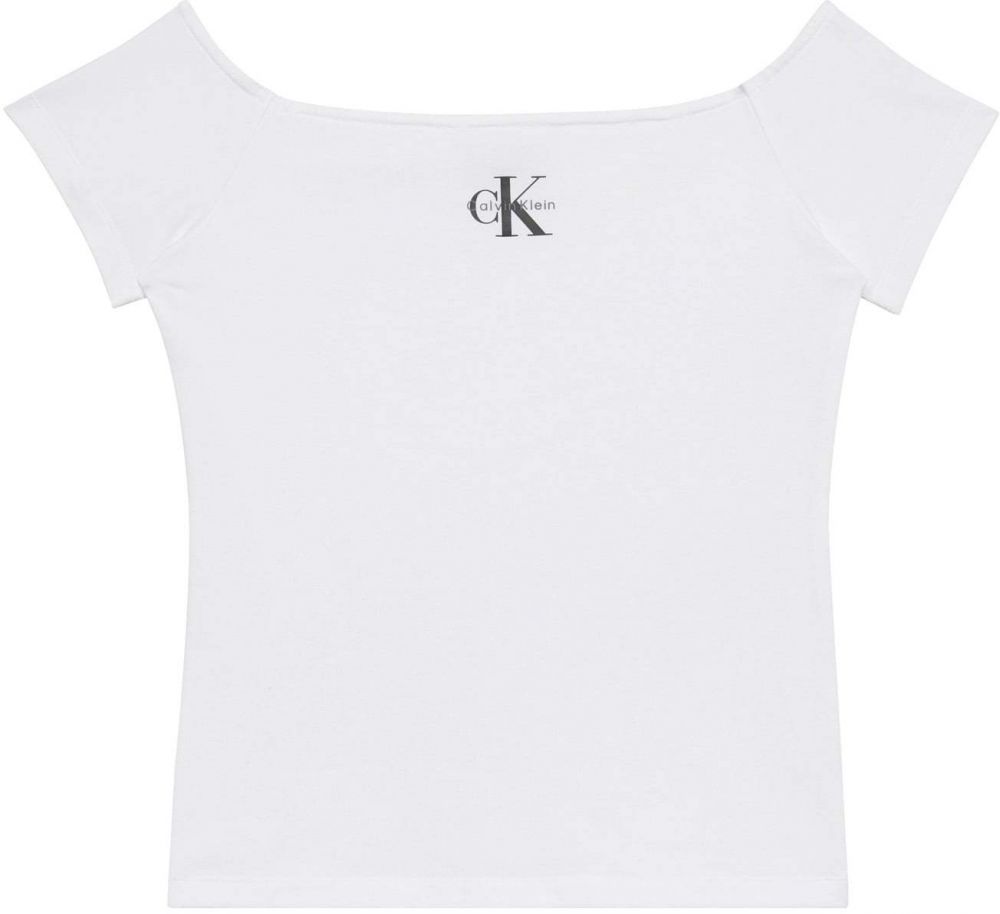 Calvin Klein Jeans Tričko  sivá / čierna / biela