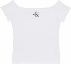 Calvin Klein Jeans Tričko  sivá / čierna / biela