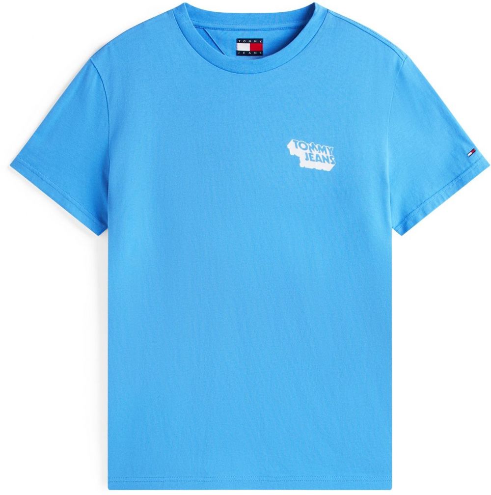 Tommy Jeans Tričko  azúrová / biela